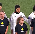 Iraanse voetbalvrouwen met statement tijdens volkslied