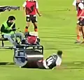 Bizarre beelden: pletwals rijdt op ex-Engelse international