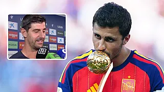 Courtois deelt prikje uit aan Rodri na transfersoap