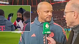 Heerlijk beeld: Bayern-ster doet Kompany rot schrikken