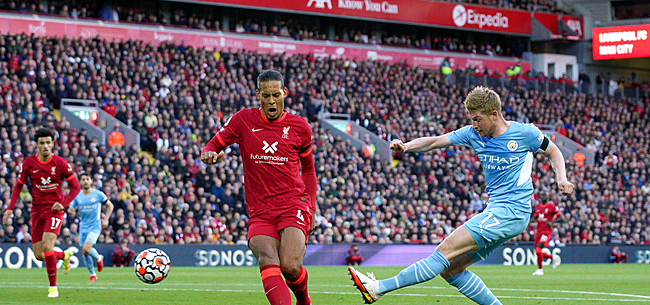 De Bruyne redt punt voor City tegen Liverpool, Salah met wereldgoal