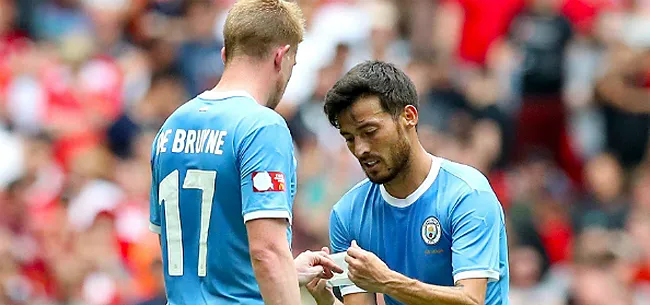 David Silva kijkt met open mond naar 'fantastische' De Bruyne