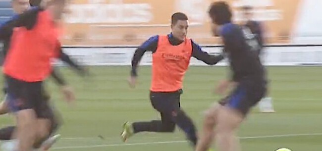 Flitsende Hazard laat zich gelden op training Real
