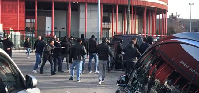 Hooligans Anderlecht clashen met supporters Standard