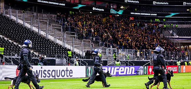 Union-fans ontsnappen nipt aan drama in Frankfurt