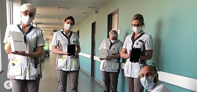 Mignolet toont goed hart en doneert tablets aan ziekenhuis in Sint-Truiden