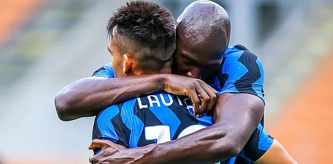 Lukaku en Conte vieren: 