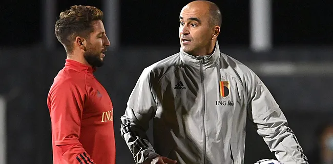 Mertens ontbreekt op training, Martinez spuit mist