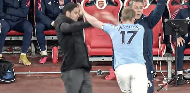 Kokende De Bruyne clasht met Arteta aan zijlijn