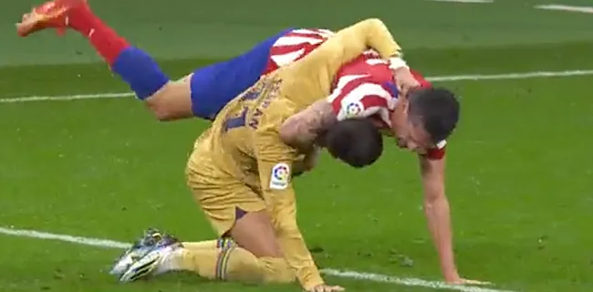 Atlético-Barça draait uit op ongeziene worstelpartij