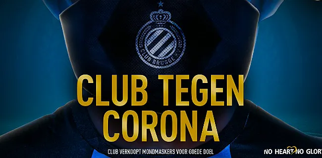 Ook Club Brugge brengt zijn eigen mondmaskers op de markt