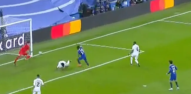 Courtois verzorgt spektakel in Bernabeu met sublieme actie 