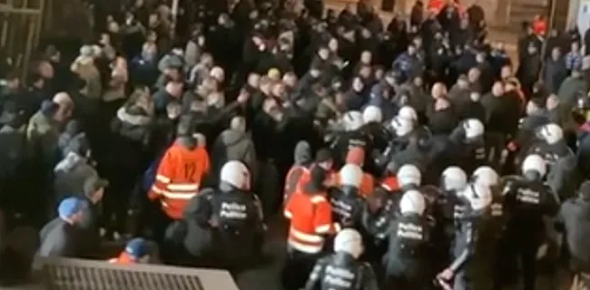 Club-aanhang eist verhaal, situatie buiten stadion ontspoort