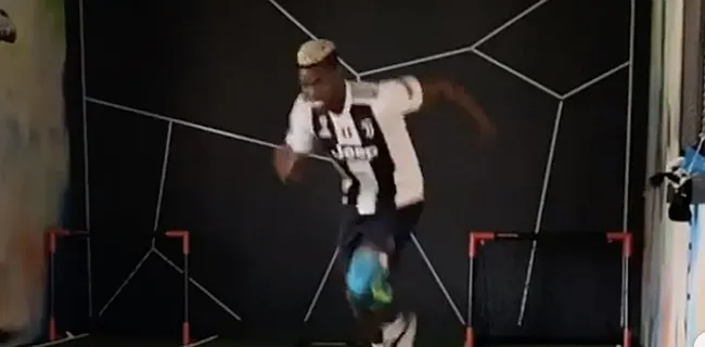Pogba zorgt voor commotie met video in Juve-shirt