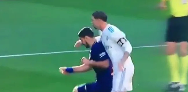 De weg kwijt! Ramos ontsnapt aan rood na slag aan Suarez