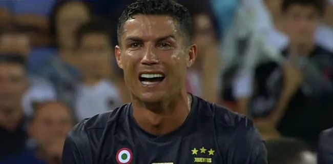 Video: Ronaldo pakt rood en verlaat huilend het veld