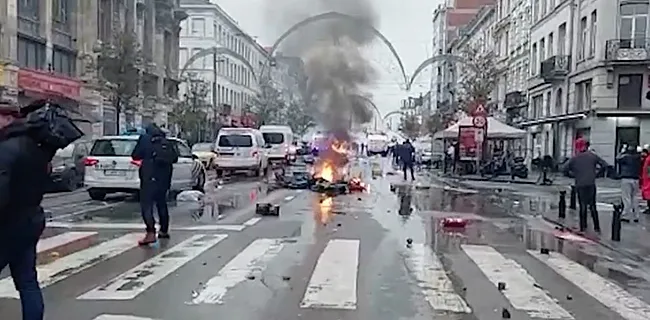 Zware rellen na België-Marokko: politie zet waterkanon in