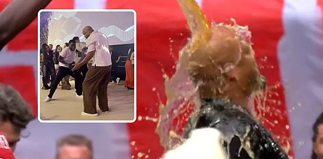 Ongeziene beelden: Kompany compléét los op titelfeest