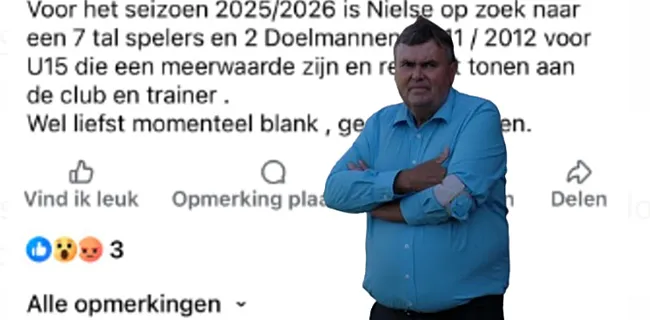 BV-voorzitter ontslaat trainer na absurd facebook-schandaal