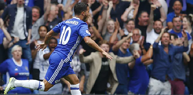 Maximum voor Chelsea dankzij weergaloze Hazard, eerste zege Leicester