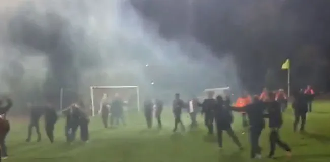 VIDEO: Engelse fans komen amok maken in Belgische eerste amateurliga