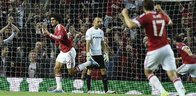 Belgische clubs op Old Trafford: 10-0, goal van Fellaini en enkel nederlagen