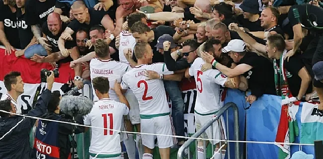 Ook 'fans' van Hongarije en IJsland kunnen zich niet gedragen, vechtpartij in stadion