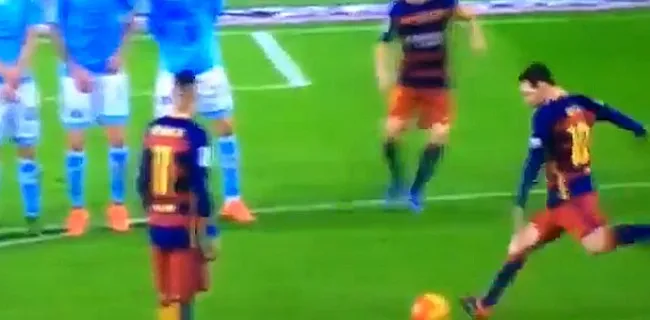 Nummer 299! Messi schiet vrije trap op fantastische wijze binnen