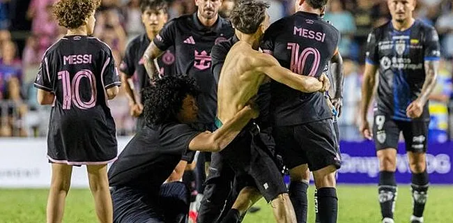 Fan valt Messi aan: Argentijn neergemaaid op veld