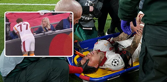 Schokkende beelden: Lang afgevoerd na bloederige blessure