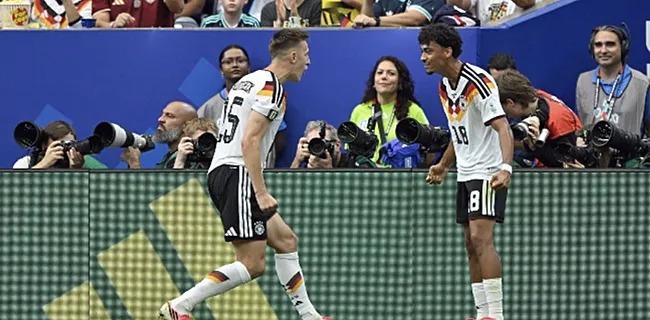Duitsland schrikt even, maar boekt alsnog monsterscore