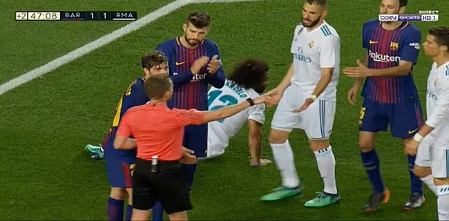 Video: Clasico dreigt te ontsporen, Barça met zijn tienen