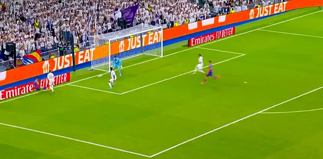Real schrikt na own-goal Courtois, maar wint alsnog