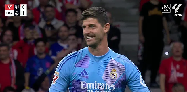 Ook Madrileense derby gestaakt: Courtois bekogeld