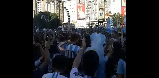 Geweldige beelden: volksfeest in Buenos Aires na finaleplaats 🎥