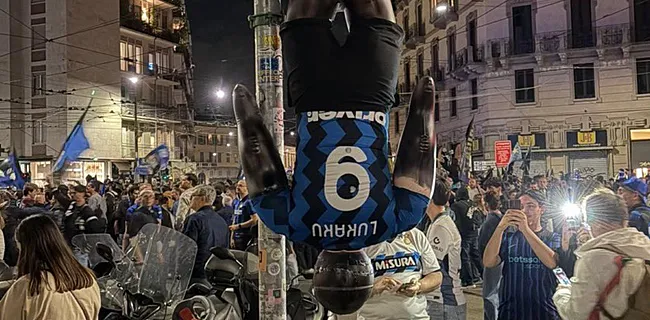 Wansmakelijke Lukaku-taferelen bij titelviering Inter