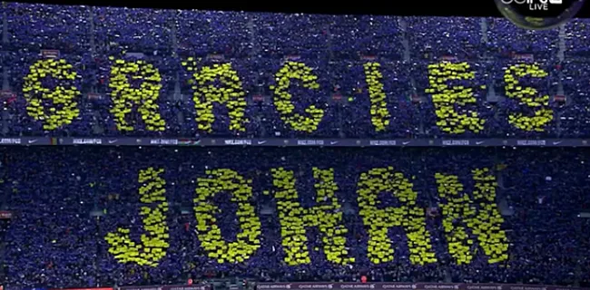 Schitterend: Supporters in tranen bij prachtig eerbetoon aan Cruijff