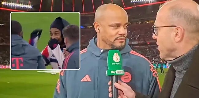 Heerlijk beeld: Bayern-ster doet Kompany rot schrikken