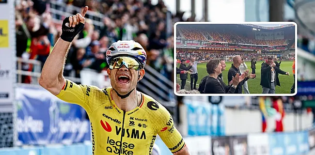 Wout wint Roubaix! Voetbalwereld smult mee van droomzege Van Aert
