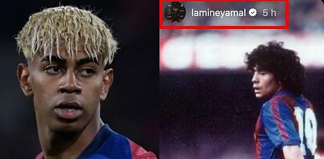 Yamal gooit bommetje met iconische Maradona-foto