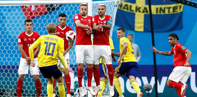 Zweden kegelen Zwitserland uit het toernooi dankzij fortuinlijke goal